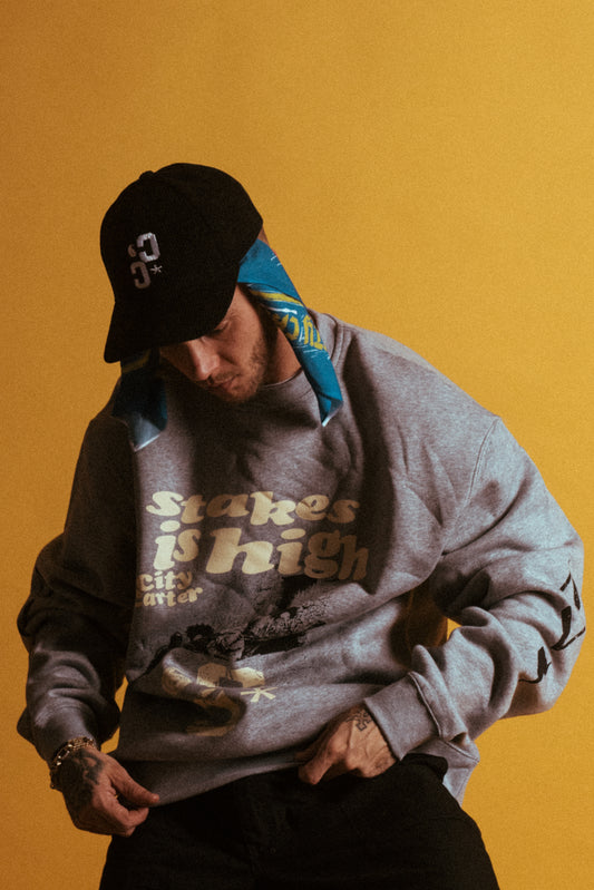 STAKES IS HIGH  CREWNECK